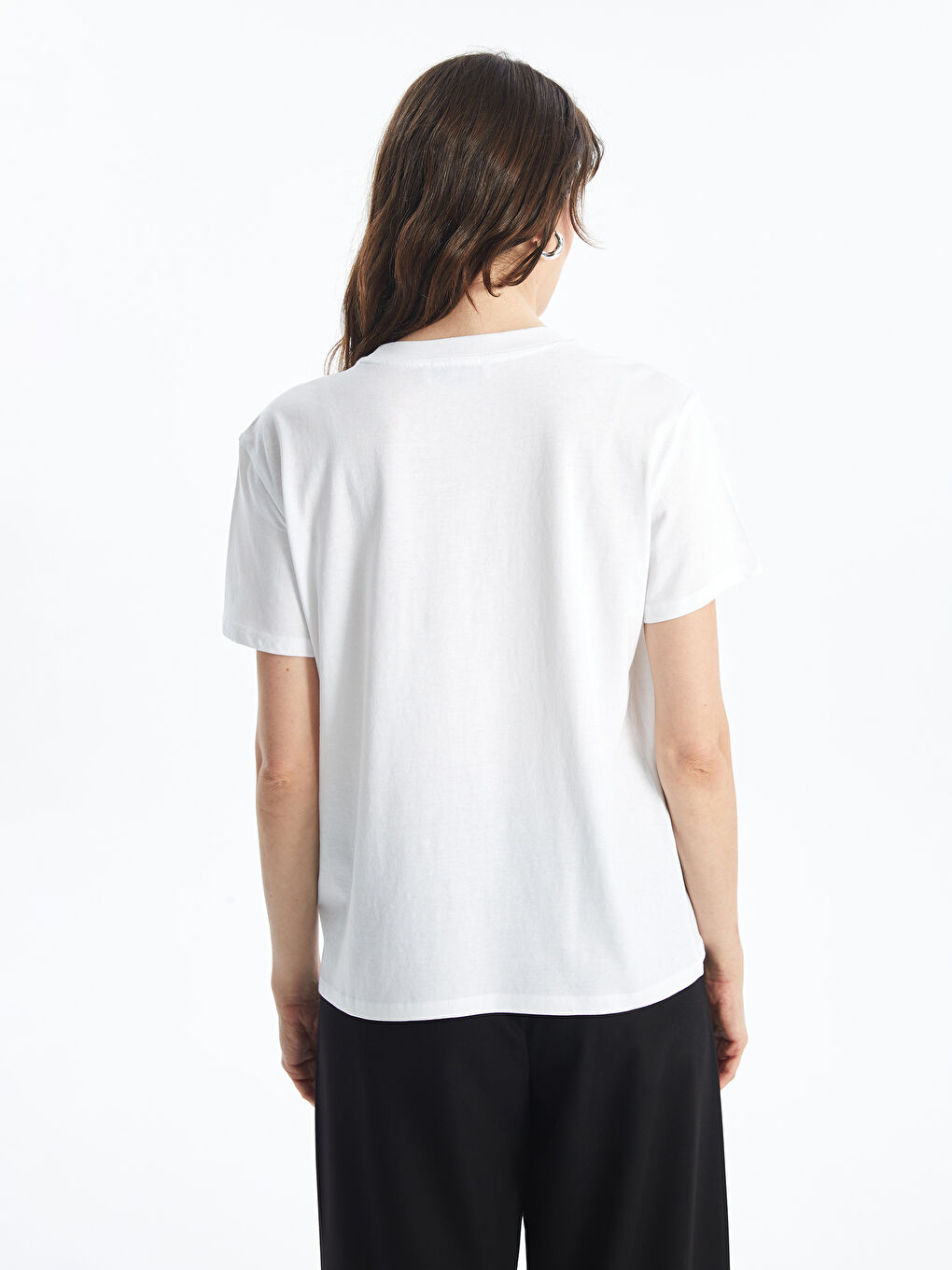 LCW Vision Crew Neck Printed Short Sleeve Women's T-Shirt -S4FD18Z8-Q6K
