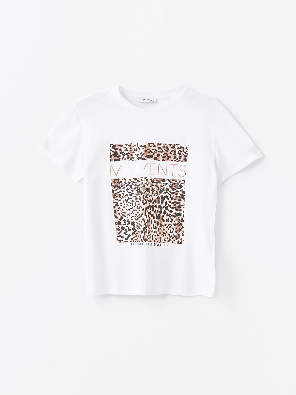 LCW Vision Crew Neck Printed Short Sleeve Women's T-Shirt -S4FD18Z8-Q6K