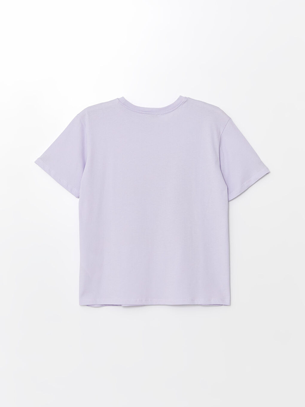 تيشيرت نسائي بأكمام قصيرة وياقة دائرية مطبوع-5