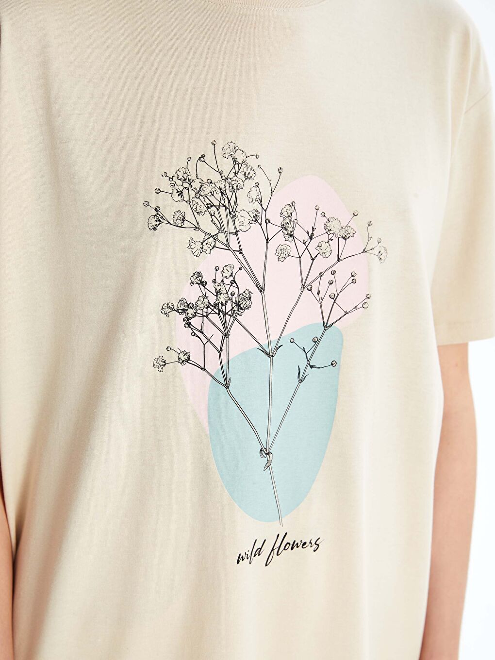 Crew Neck Printed Short Sleeve Women's T-Shirt-3