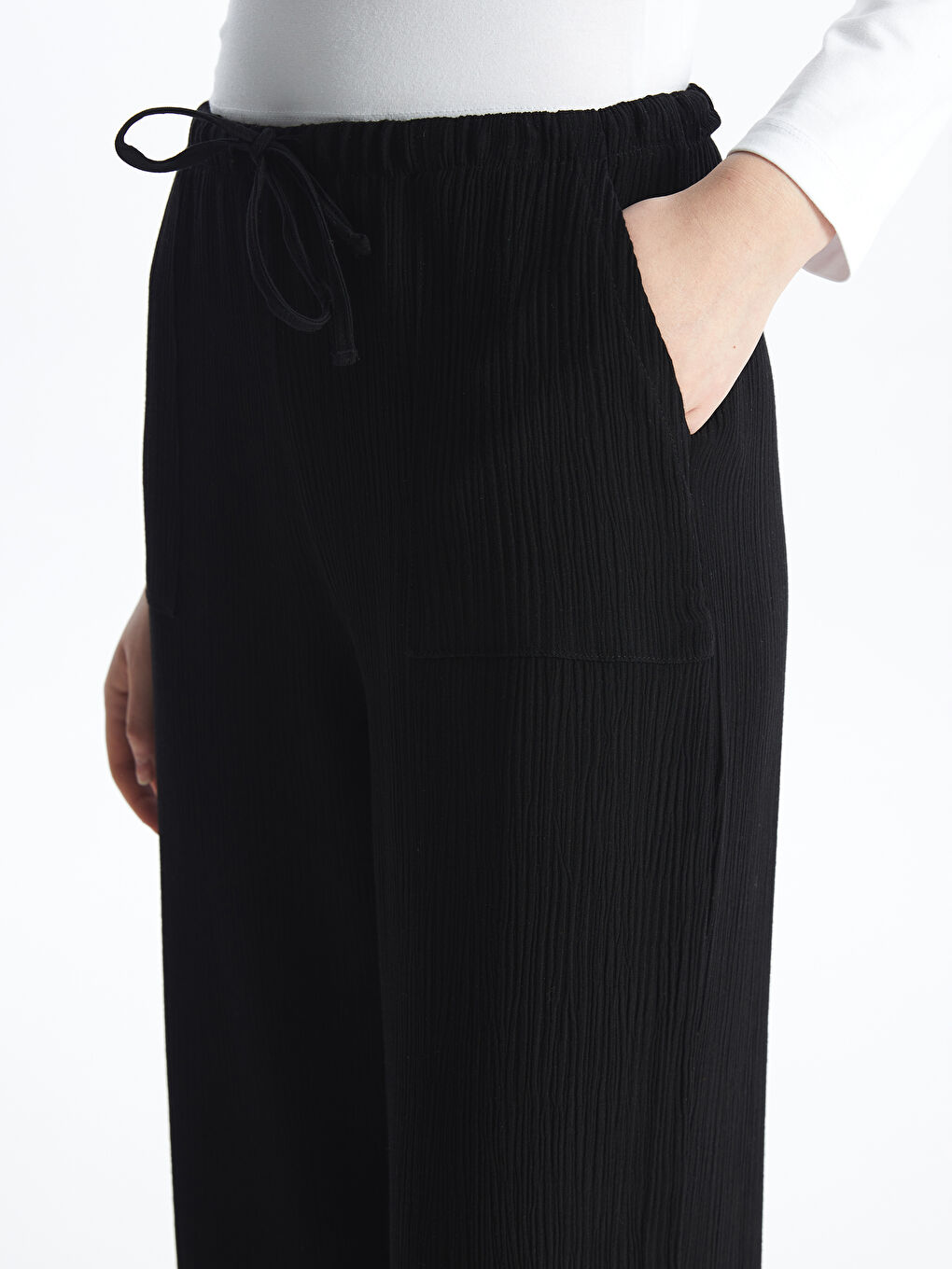 LCW Vision Pantalone sa elastičnim strukom opuštenog kroja za žene -S4FD56Z8-CVL