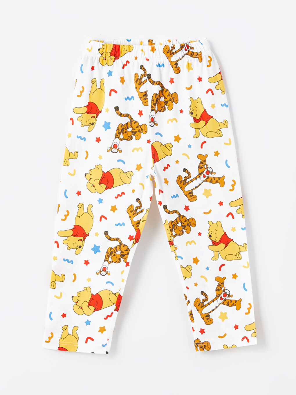 LCW baby Ekru Baskılı Polo Yaka Kısa Kollu Winnie the Pooh Baskılı Erkek Bebek Pijama Takımı - 2