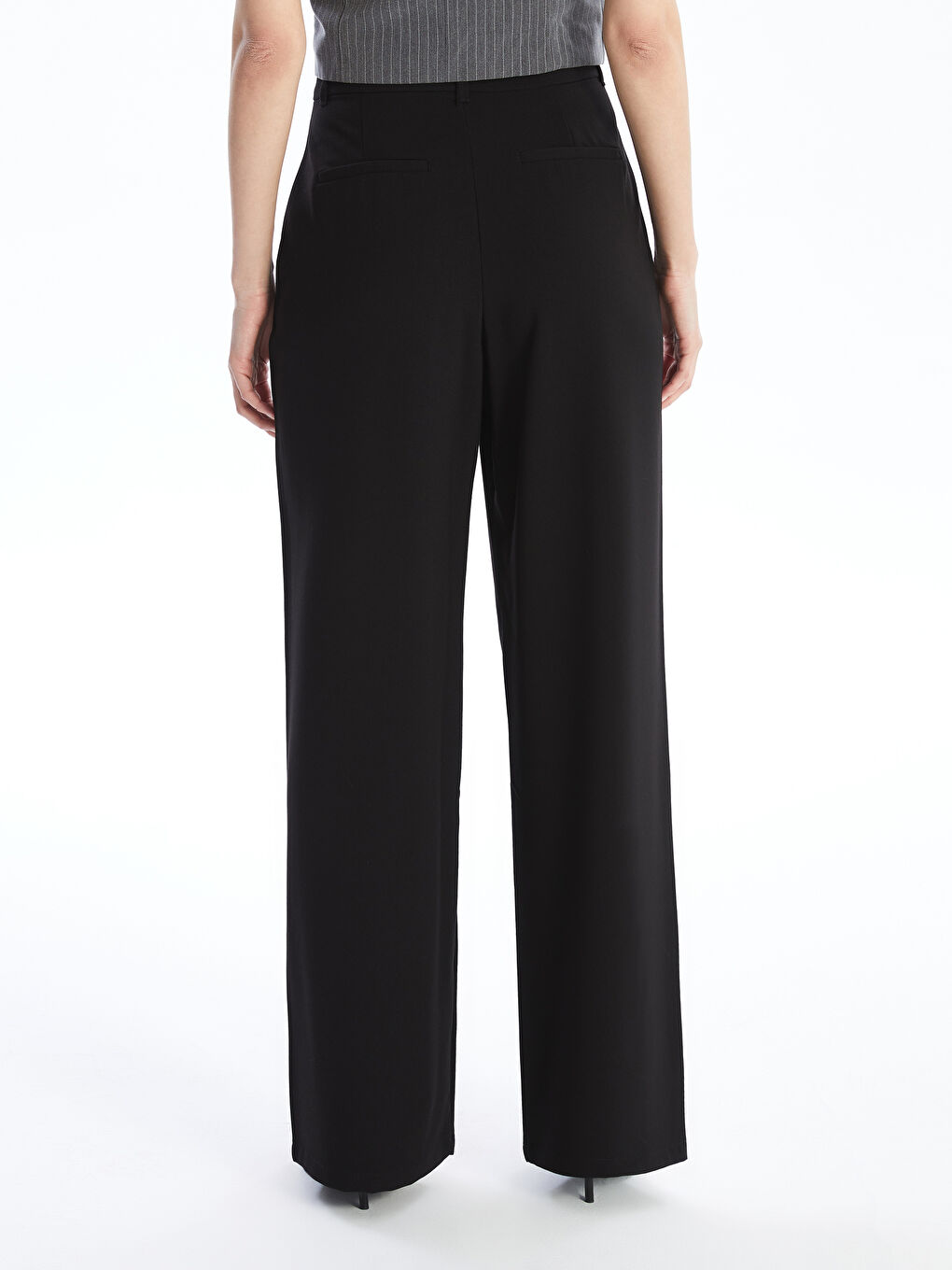 LCW Vision Comfortable Fit Plain Wide Leg Women's Trousers -S4FD65Z8-CVL