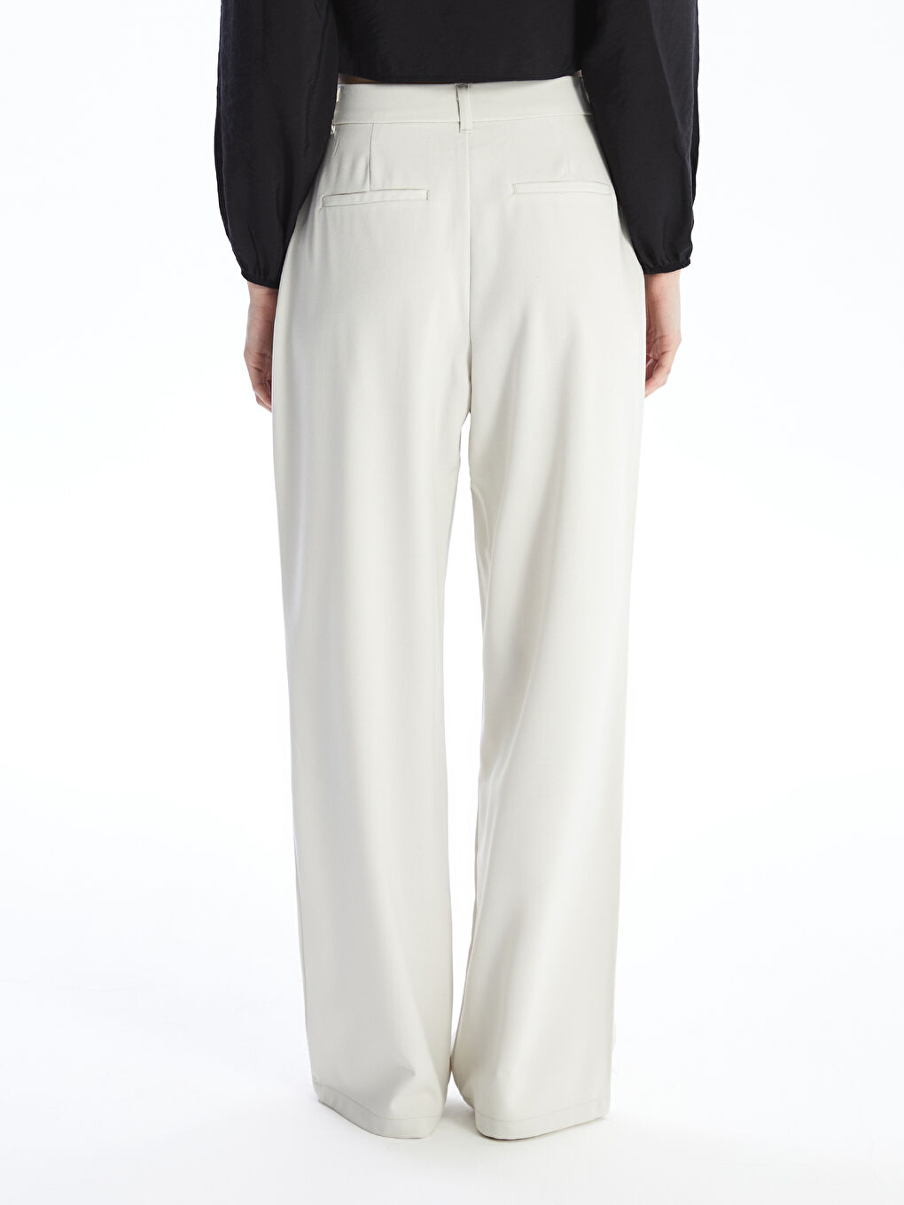 LCW Vision Comfortable Fit Plain Wide Leg Women's Trousers -S4FD65Z8-G5M