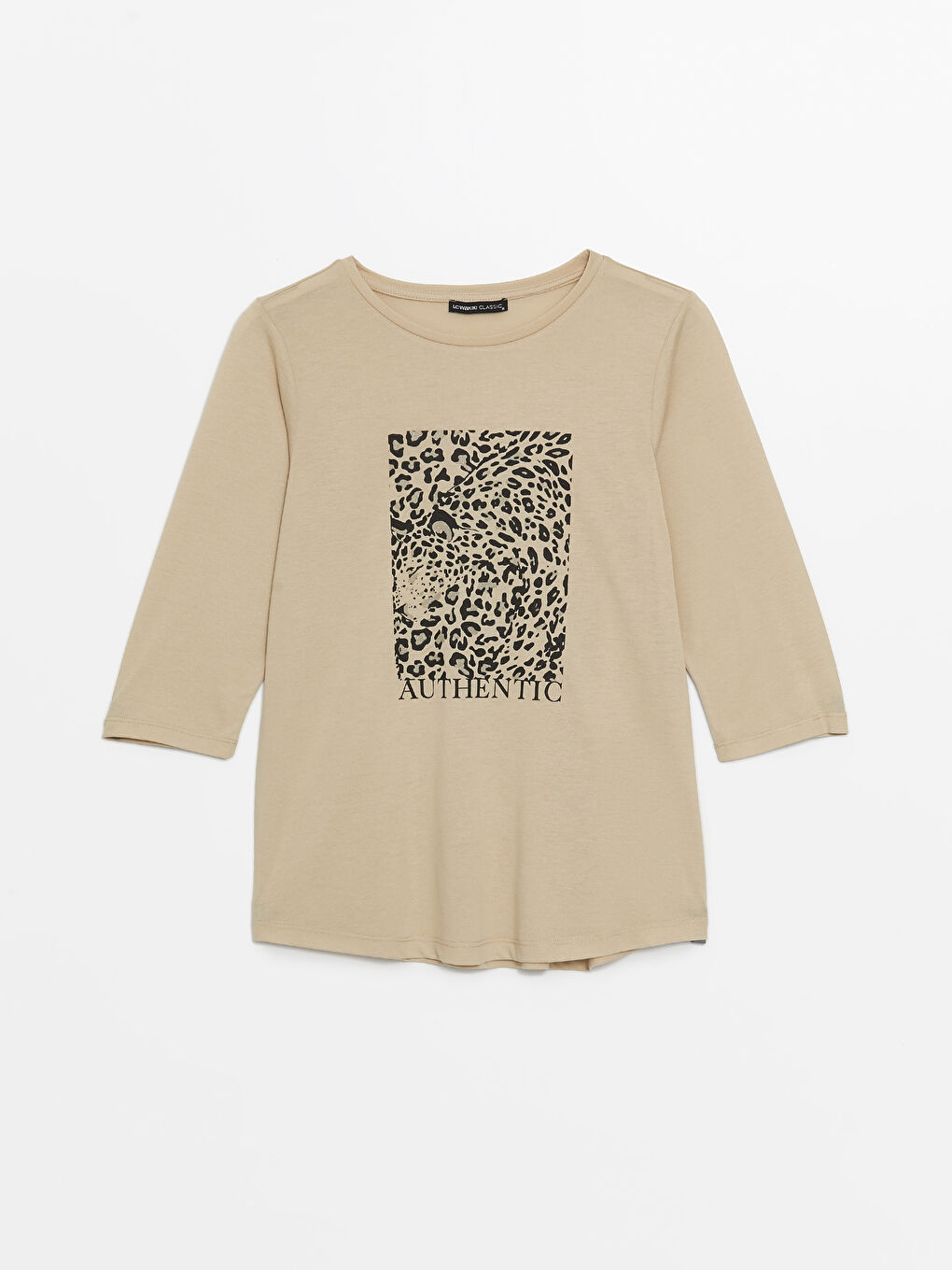 Crew Neck Printed Long Sleeve Women's T-Shirt -S4FD74Z8-QY2