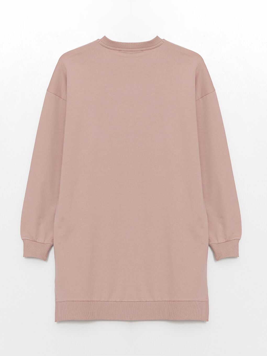 تونيك سويتشيرت نسائي أوفراسايز مطبوع بياقة دائرية-6