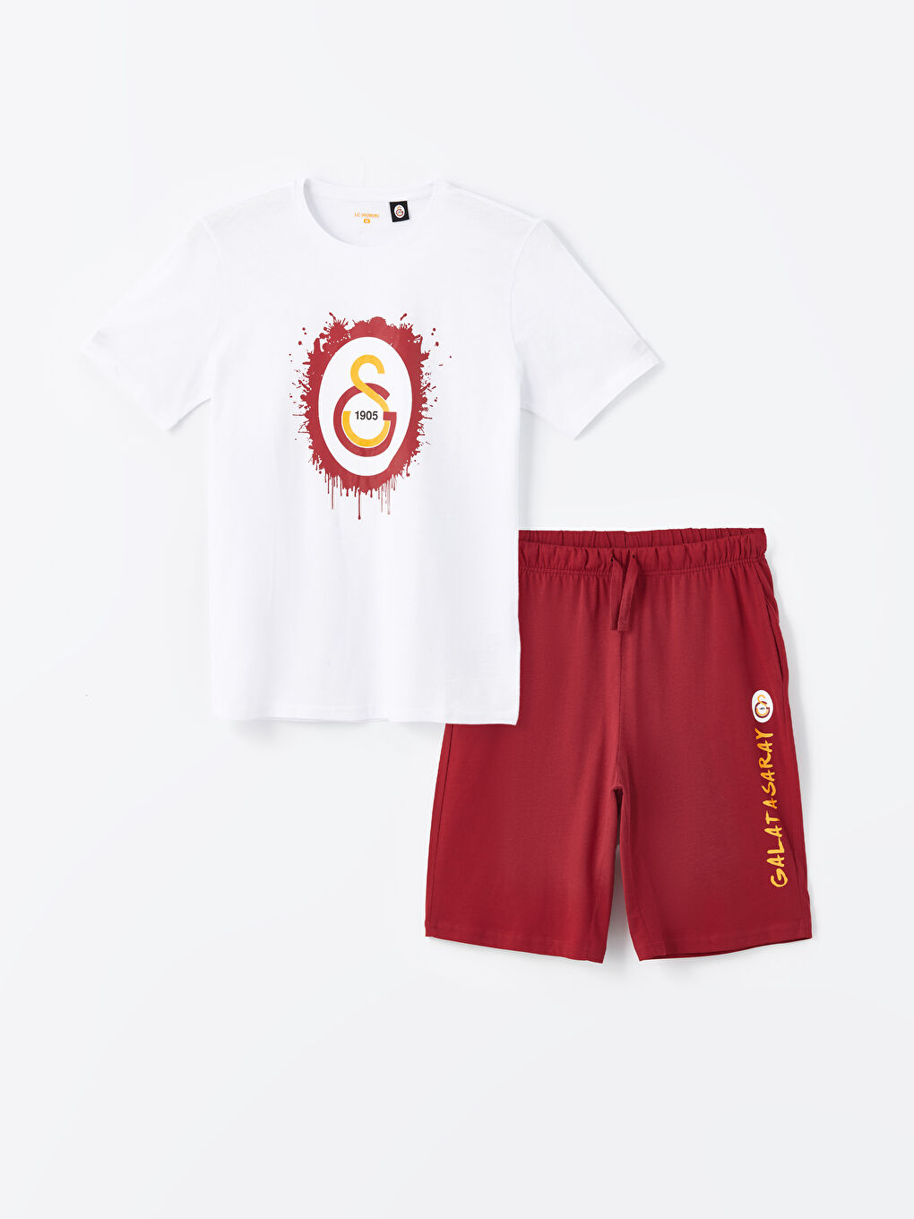 Standard Fit Galatasaray Printed Men's Pyjamas Set with Shorts-4