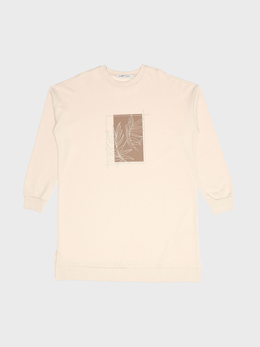 Crew Neck Printed Oversize Women's Sweatshirt Tunic -S4FD94Z8-KPL