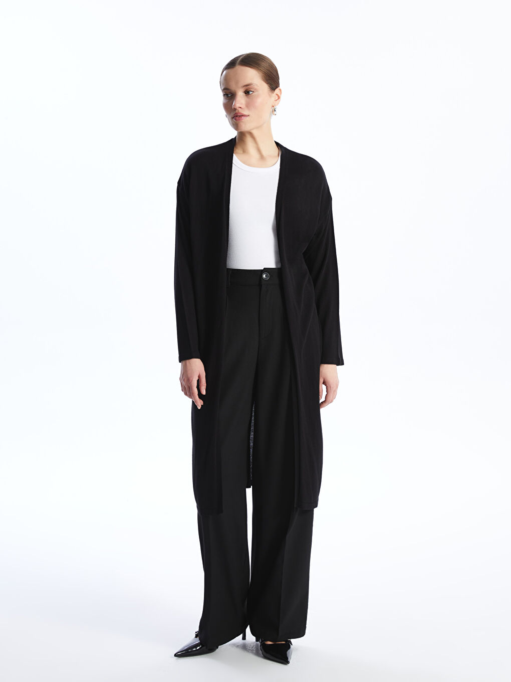 Shawl Neck Regular Long Sleeve Women's Tricot Cardigan -S4FE05Z8-CVL