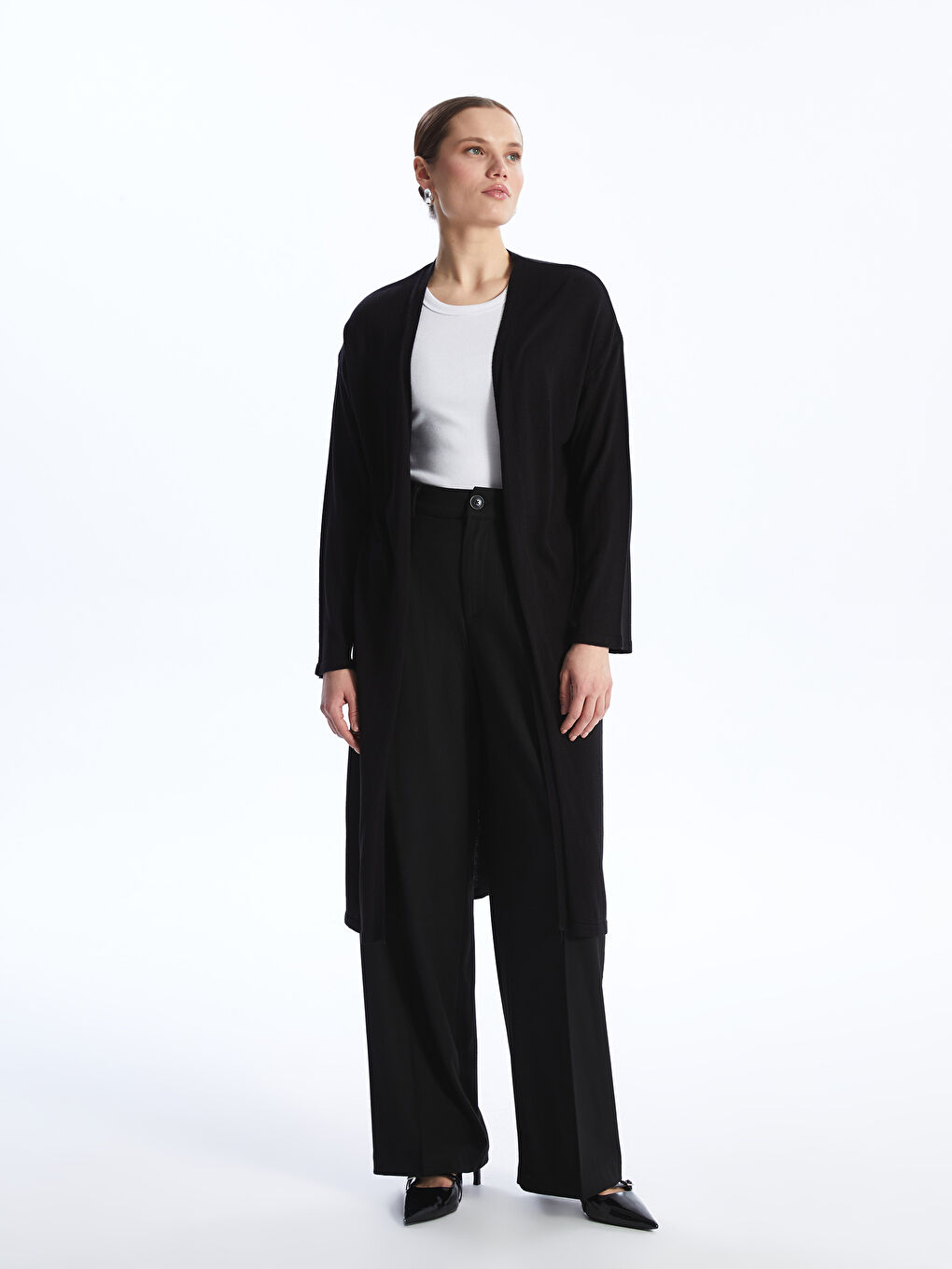 Shawl Neck Regular Long Sleeve Women's Tricot Cardigan -S4FE05Z8-CVL