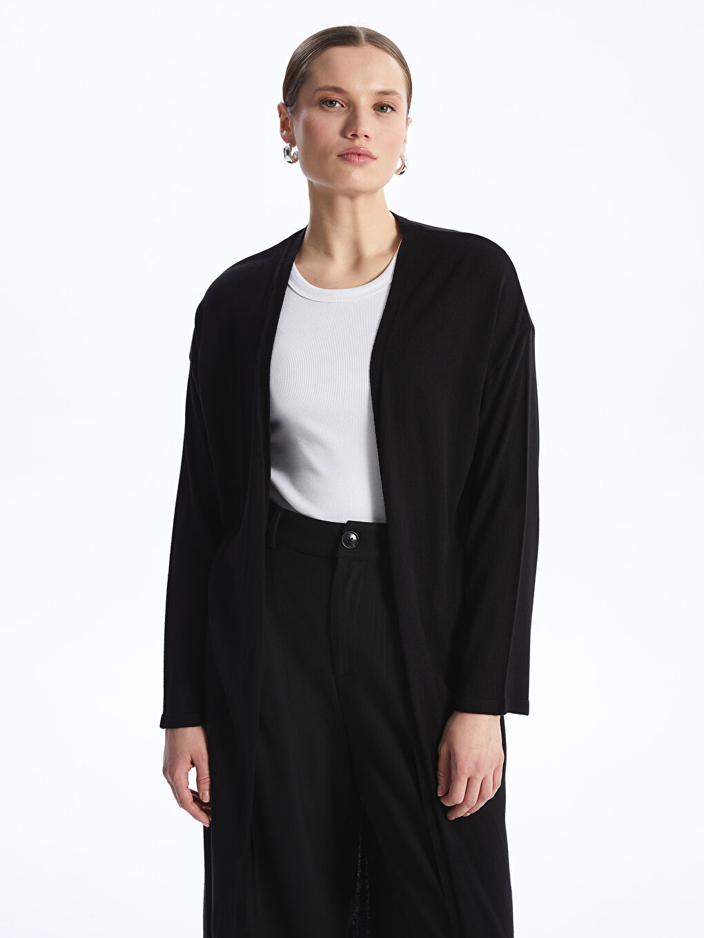 Shawl Neck Regular Long Sleeve Women's Tricot Cardigan -S4FE05Z8-CVL
