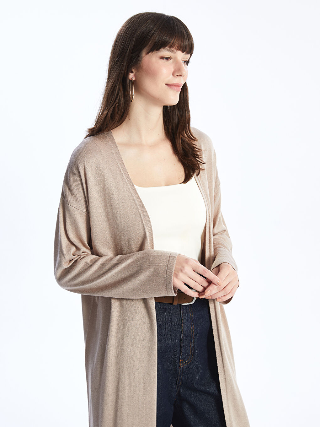Shawl Neck Regular Long Sleeve Women's Tricot Cardigan -S4FE05Z8-VKK