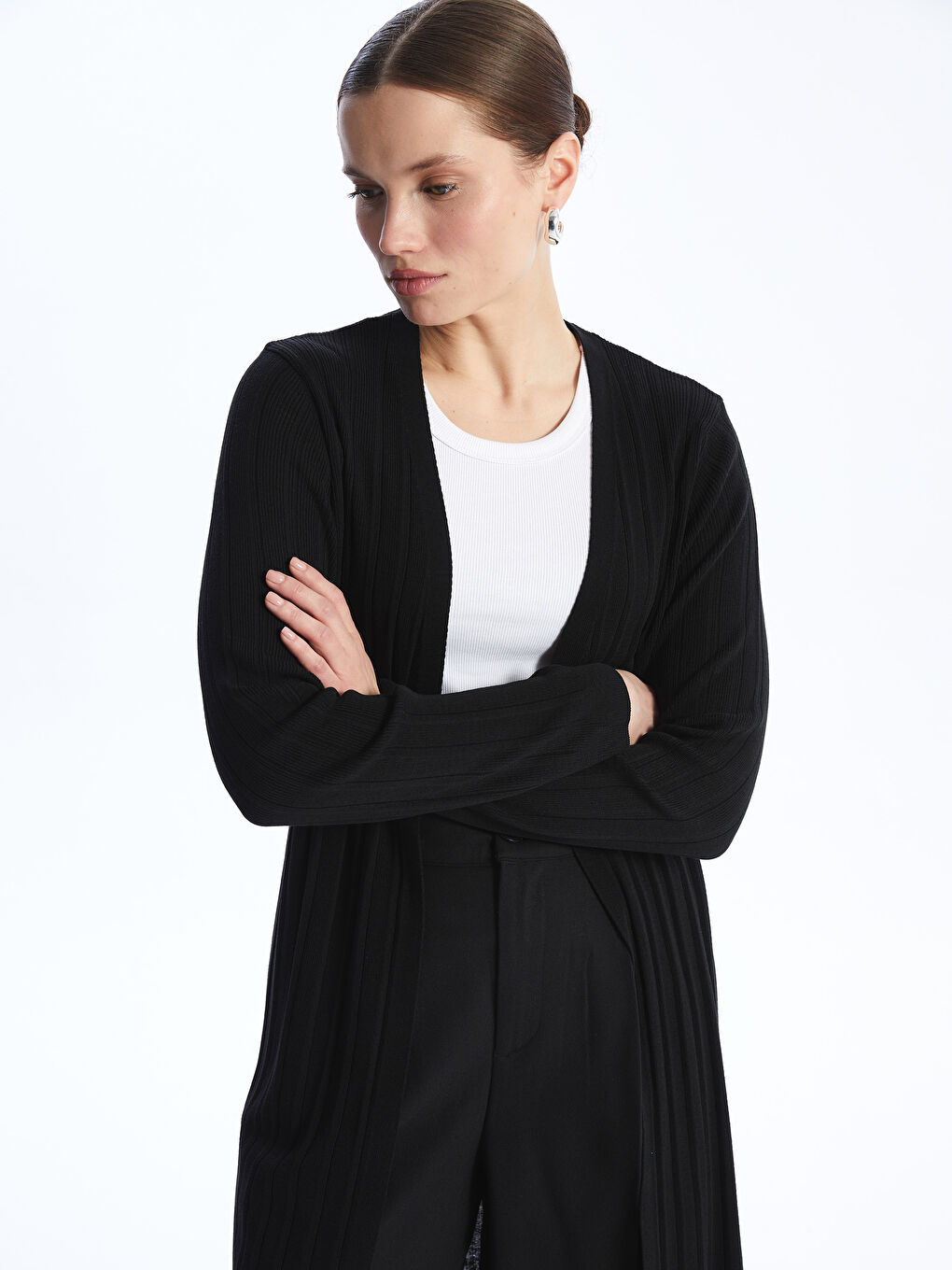 Shawl Neck Regular Long Sleeve Women's Tricot Cardigan -S4FE07Z8-CVL