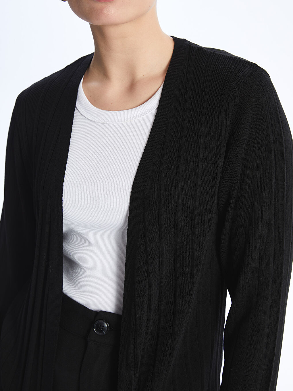 Shawl Neck Regular Long Sleeve Women's Tricot Cardigan -S4FE07Z8-CVL