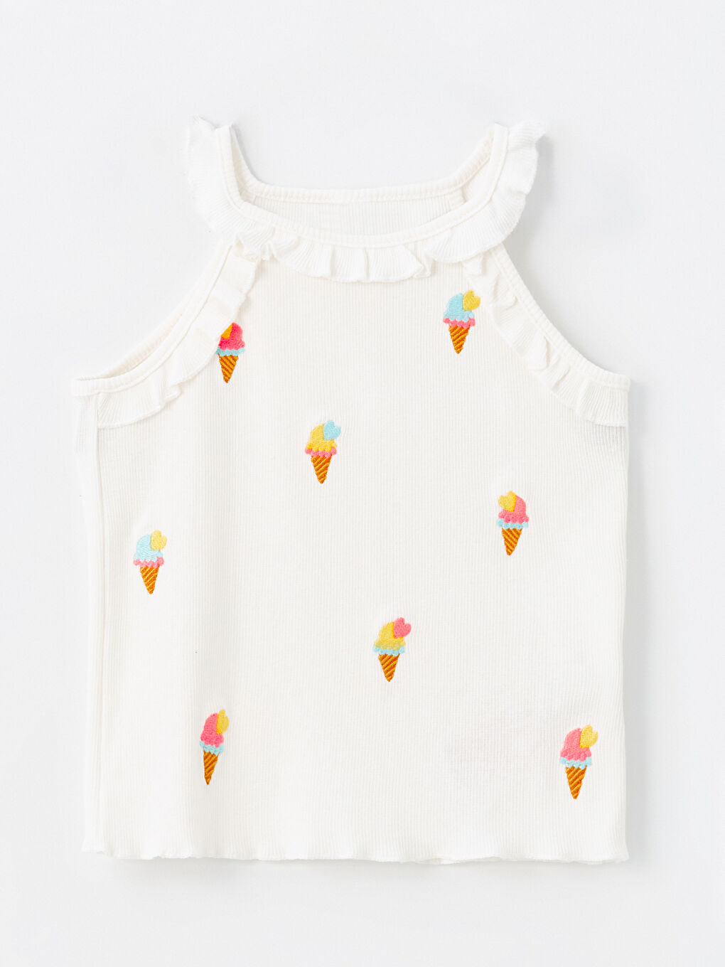 Crew Neck Sleeveless Printed Baby Girl T-Shirt -S4FE11Z1-FDL