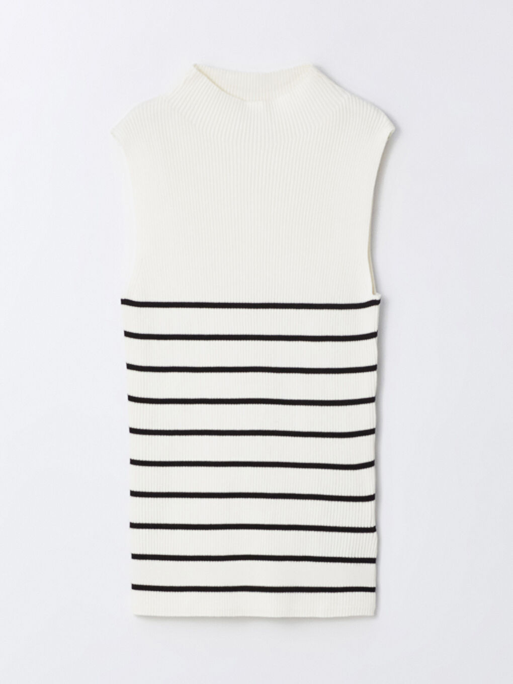 Half Turtleneck Striped Women's Knitwear Sweater -S4FE52Z8-LFC