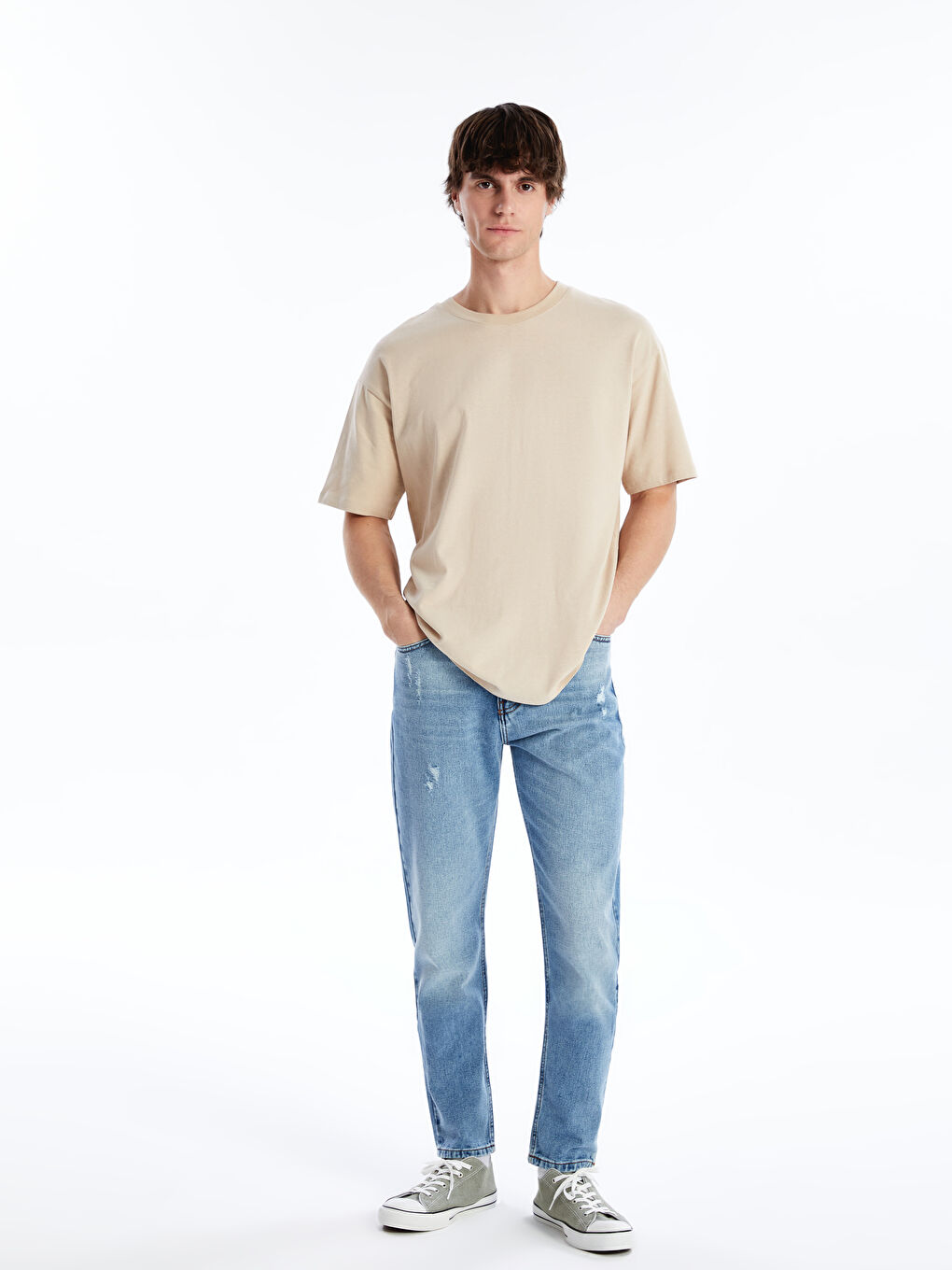 بنطلون جينز رجالي 750 سليم فيت