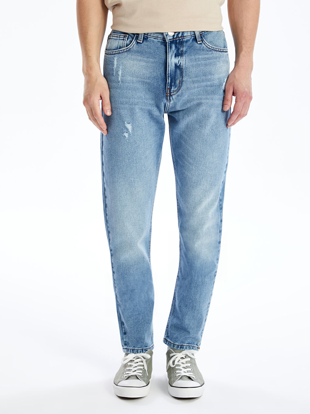 بنطلون جينز رجالي 750 سليم فيت-2