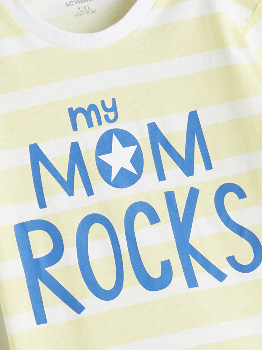 Beyaz Bisiklet Yaka Çizgili Erkek Çocuk Tişört-1