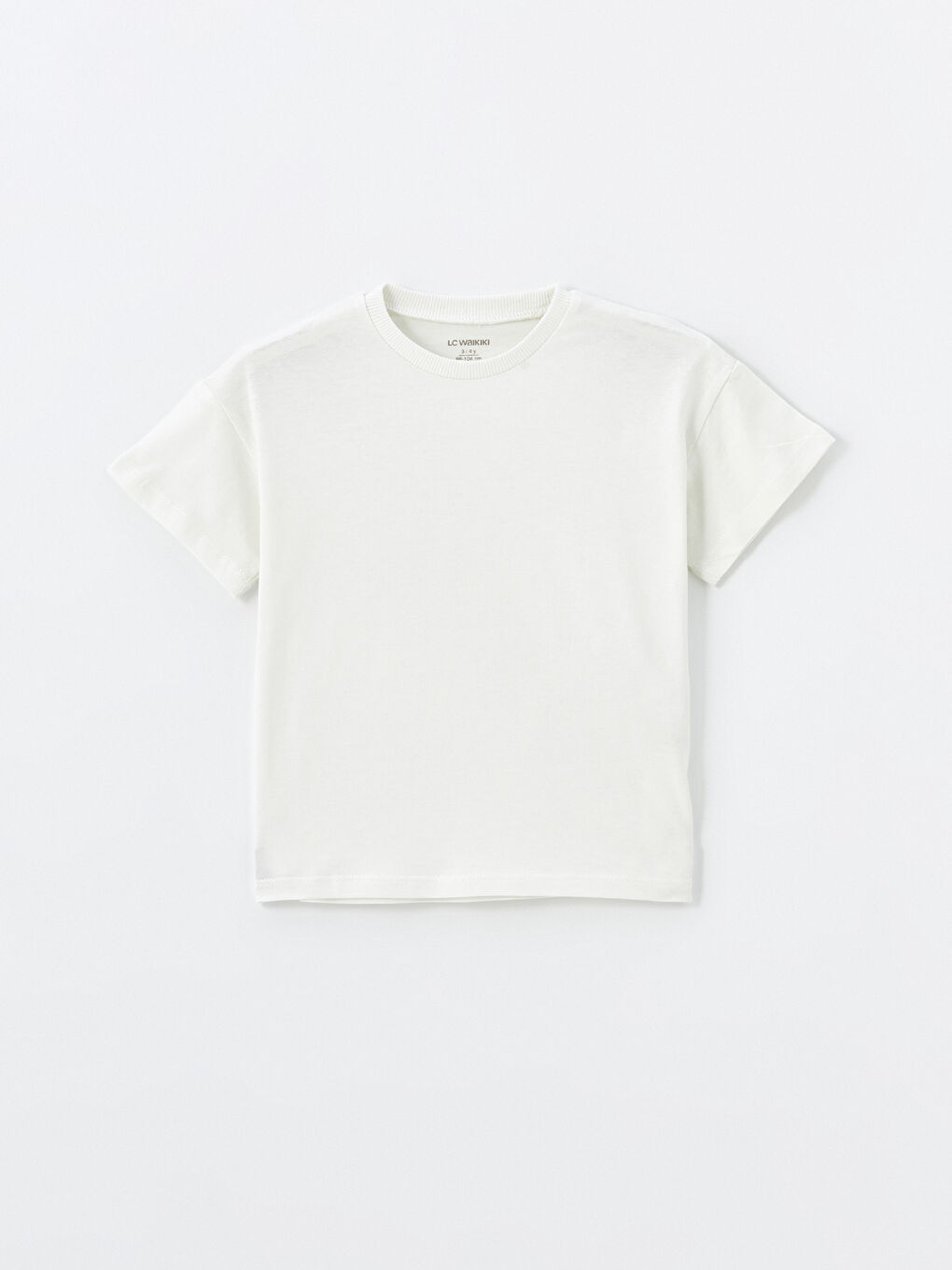 Gri Bisiklet Yaka Kısa Kollu Erkek Bebek Tişört