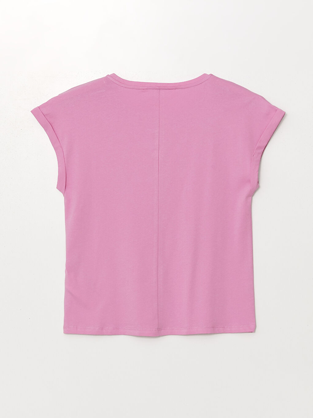 Pembe Bisiklet Yaka Kadın Pijama Üstü-1