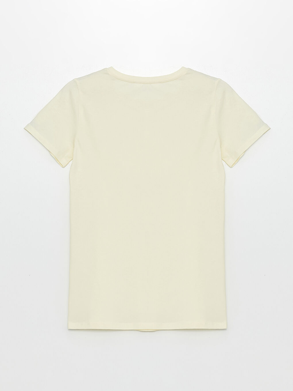 Bej Bisiklet Yaka Baskılı Kadın Pijama Üstü-1