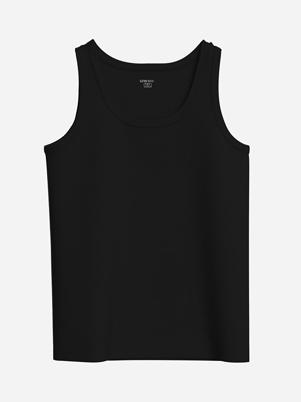 Siyah Bisiklet Yaka Basic Erkek Çocuk Atlet 2'li-1