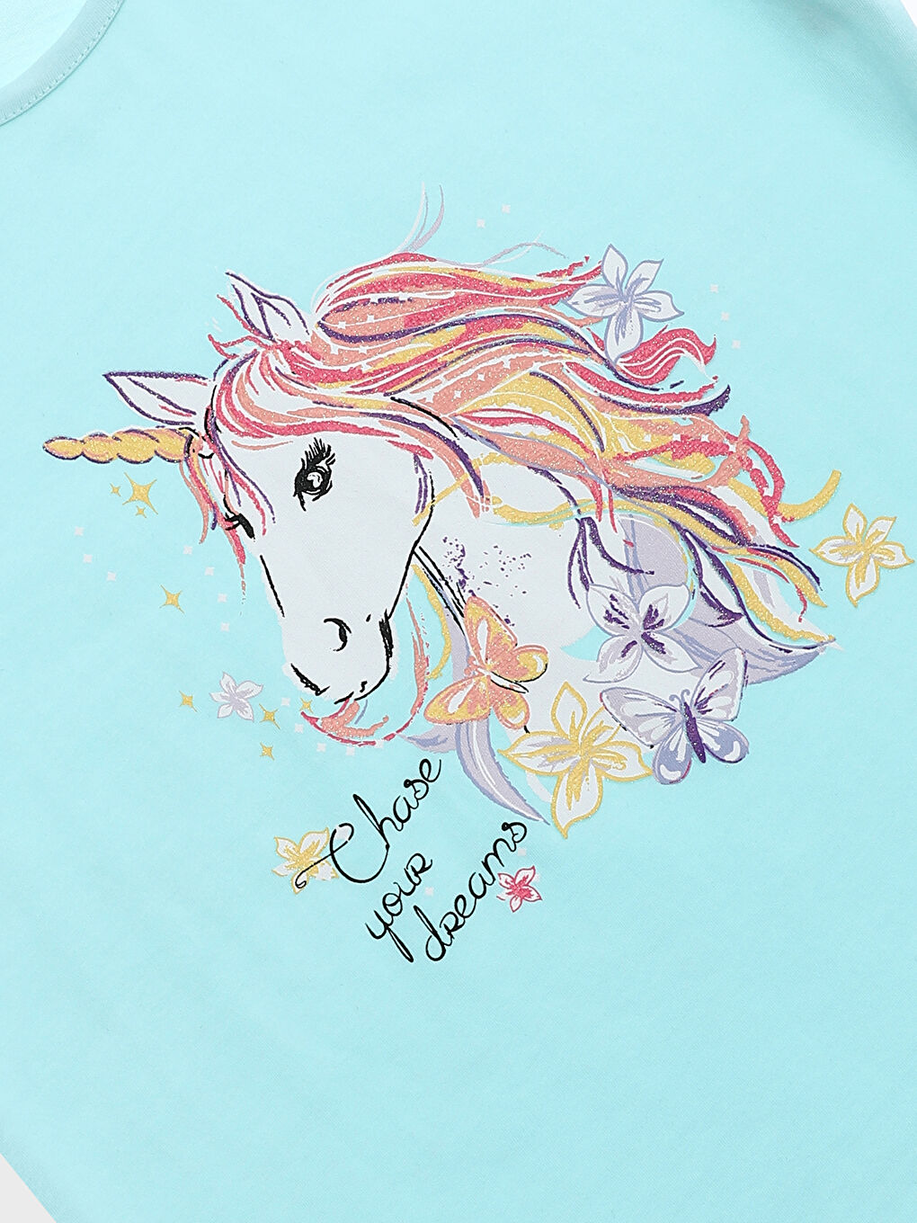 Crew Neck Printed Short Sleeve Girls' T-Shirt-1