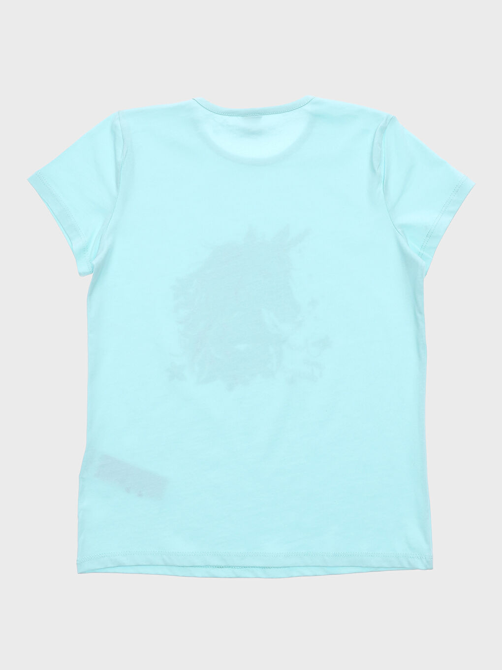 Crew Neck Printed Short Sleeve Girls' T-Shirt-2