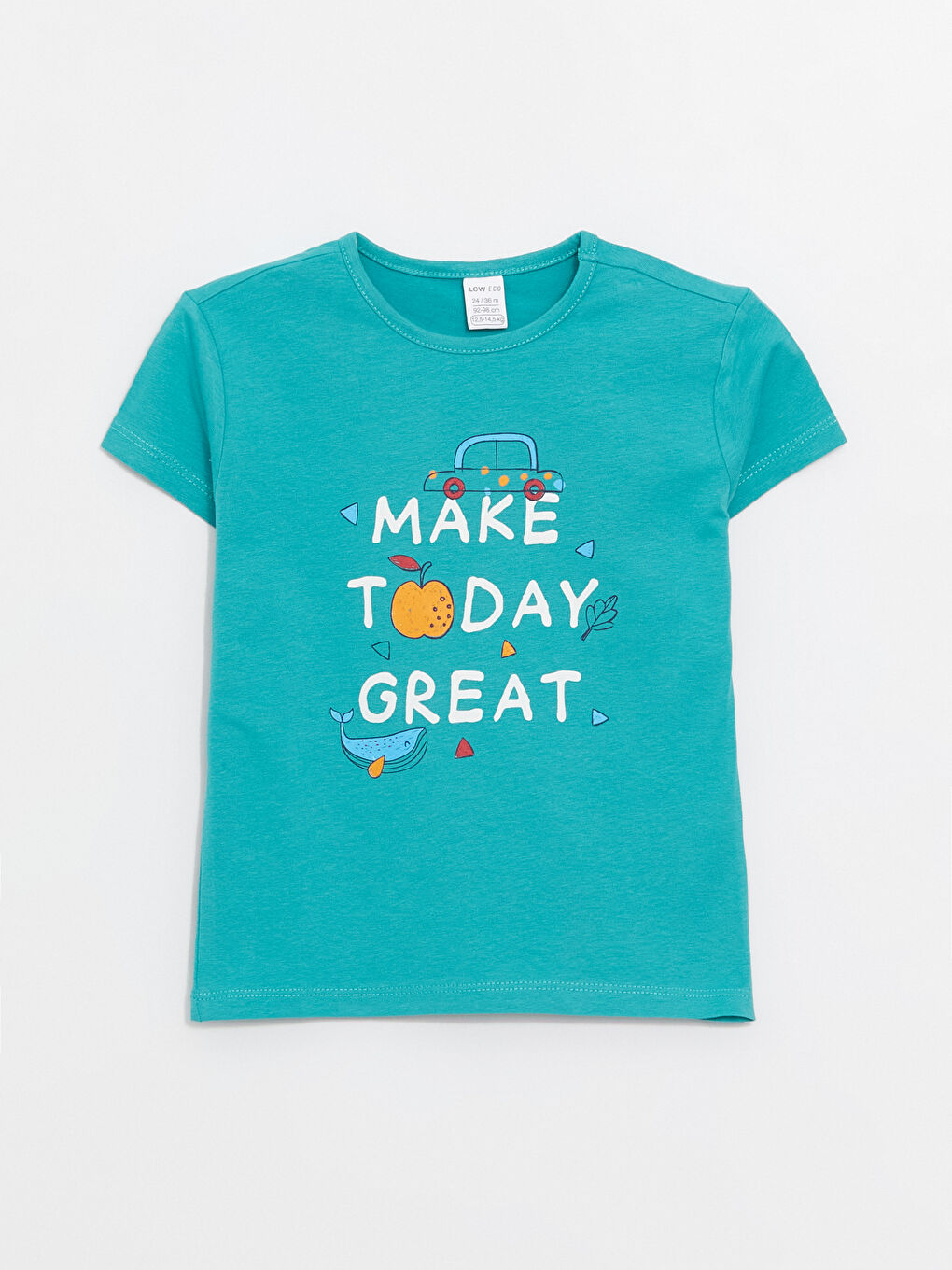 Yeşil Bisiklet Yaka Kısa Kollu Baskılı Erkek Bebek Şortlu Pijama Takımı-1