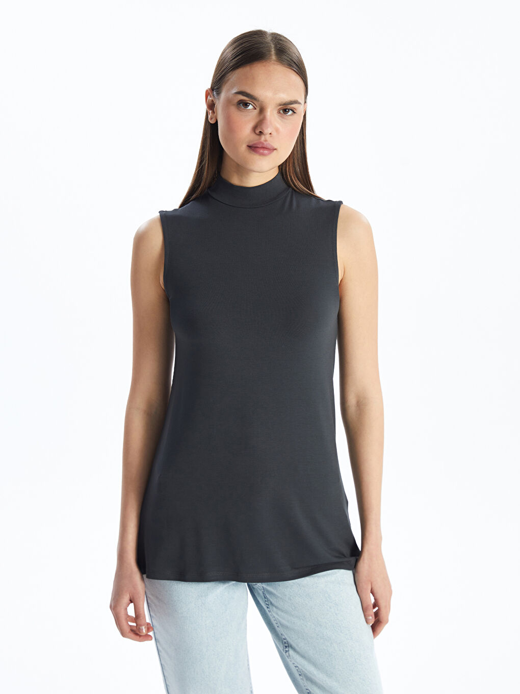 Neckband Plain Tunic -S4FG49Z8-R4Q