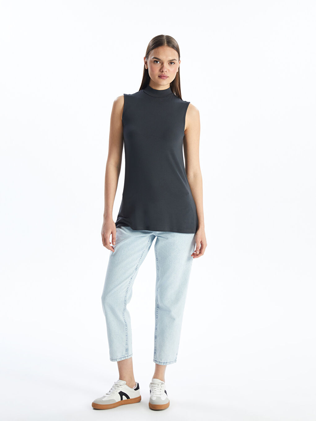 Neckband Plain Tunic -S4FG49Z8-R4Q