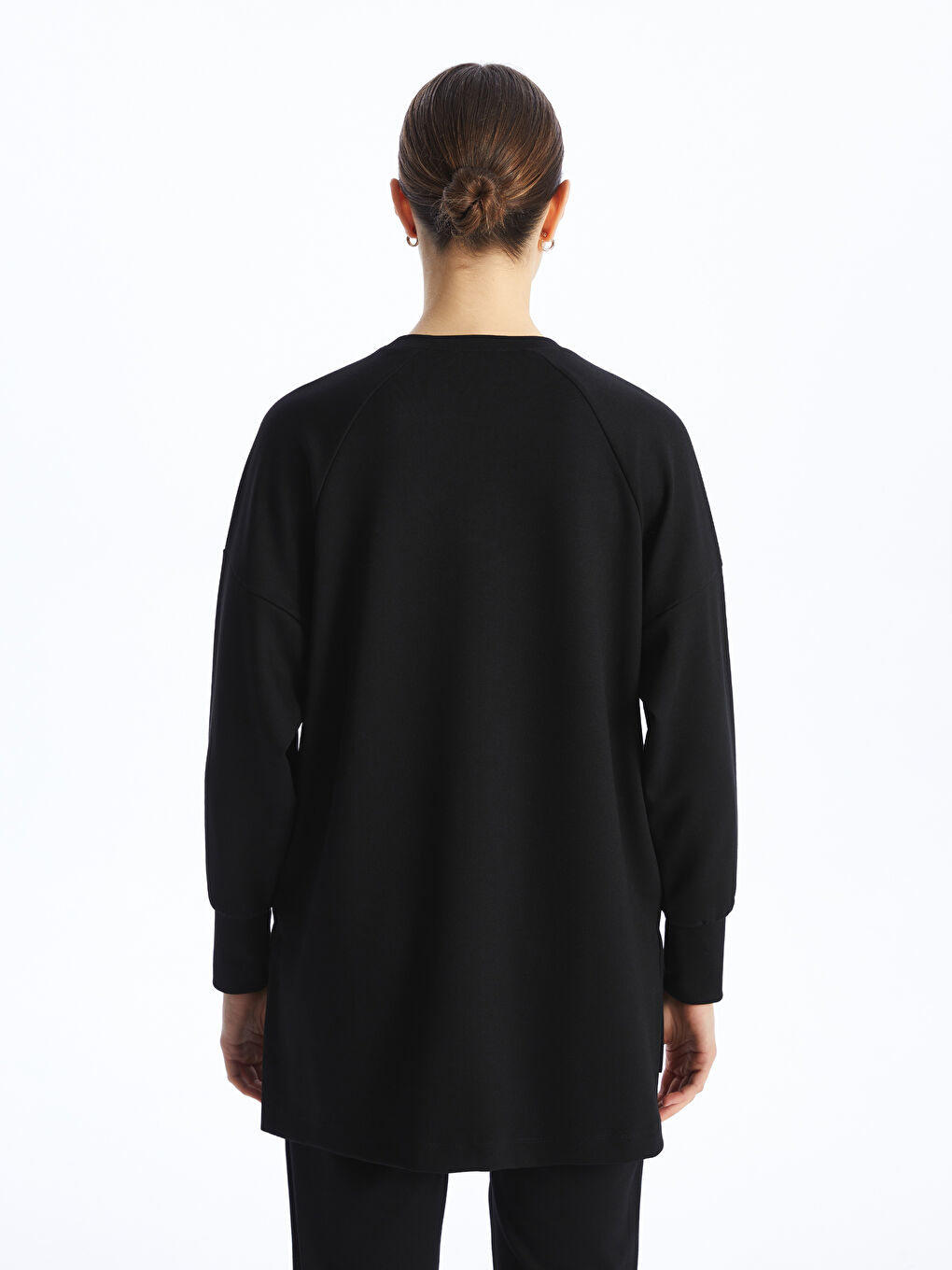 Crew Neck Regular Long Sleeve Oversize Women's Tunic -S4FG63Z8-CVL