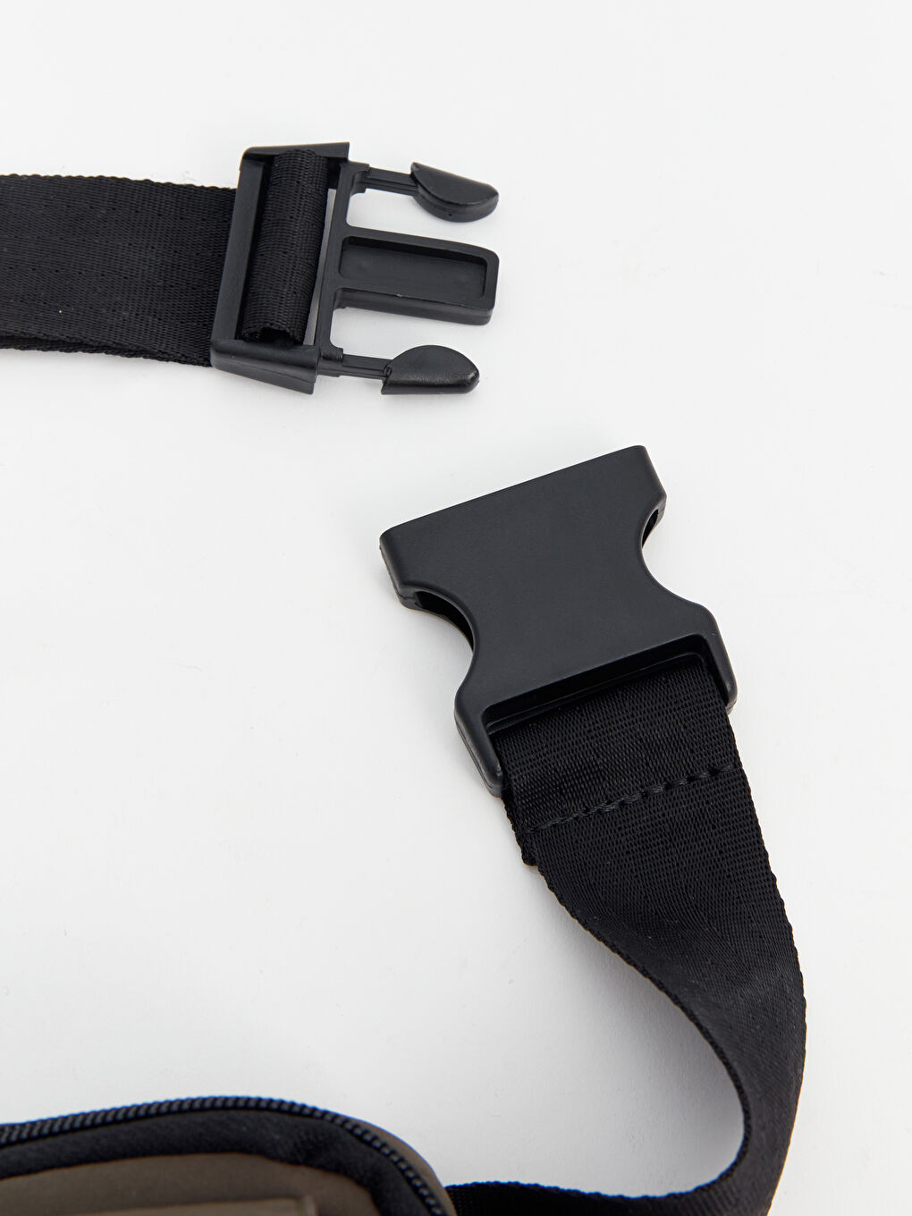 Haki Yazı Baskılı Erkek Bel Çantası-1