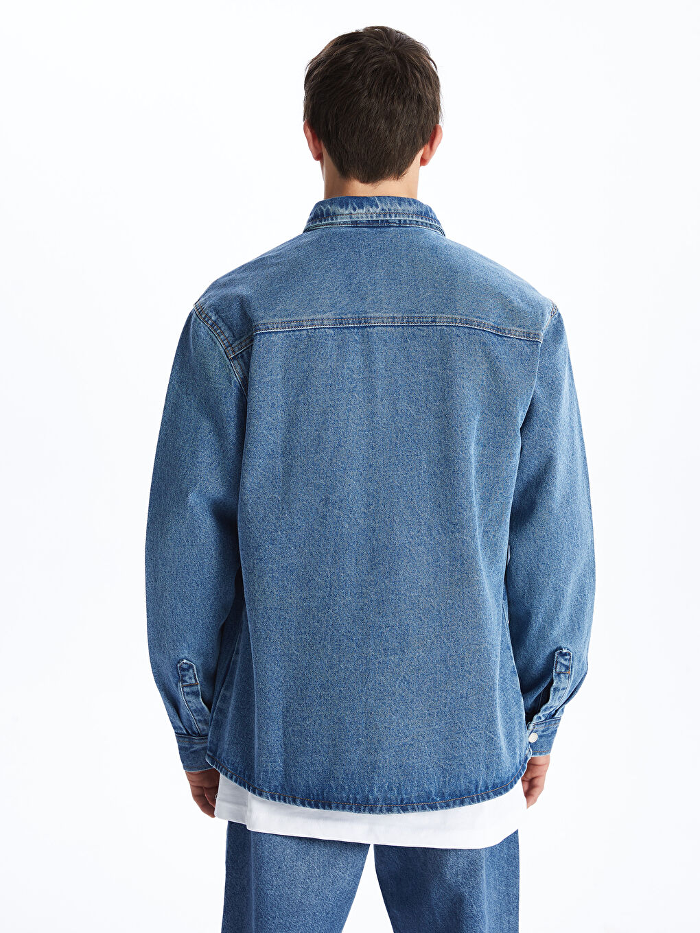 LCW Jeans Regular Fit Langarm Denim-Hemd für Herren -S4FG96Z8-H45