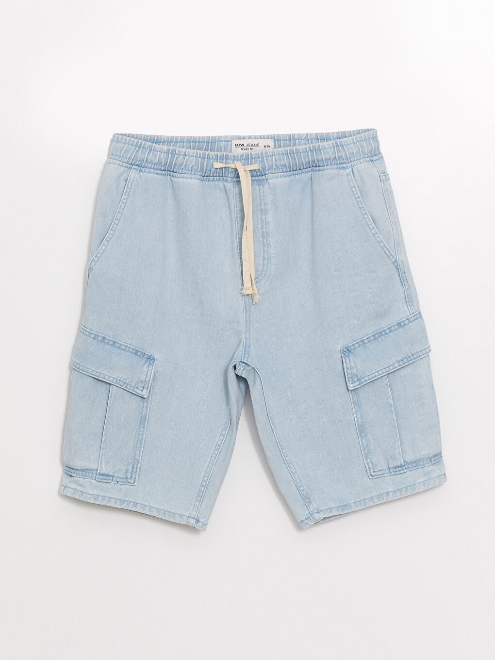 شورت جينز رجالي بقصة عادية-5