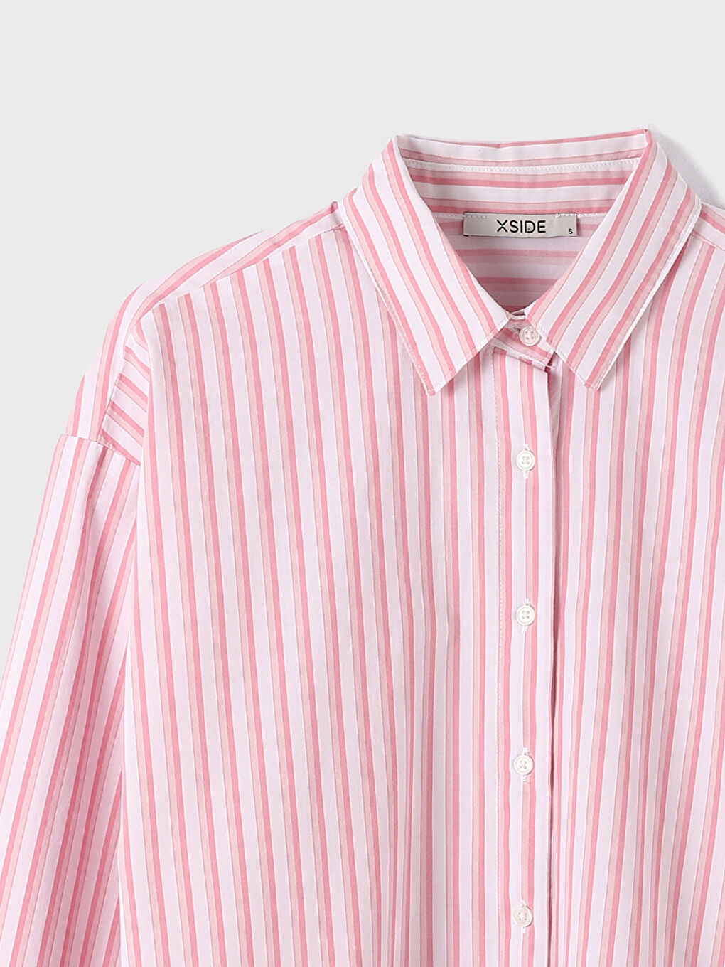 قميص نسائي مخطط بأكمام طويلة-3