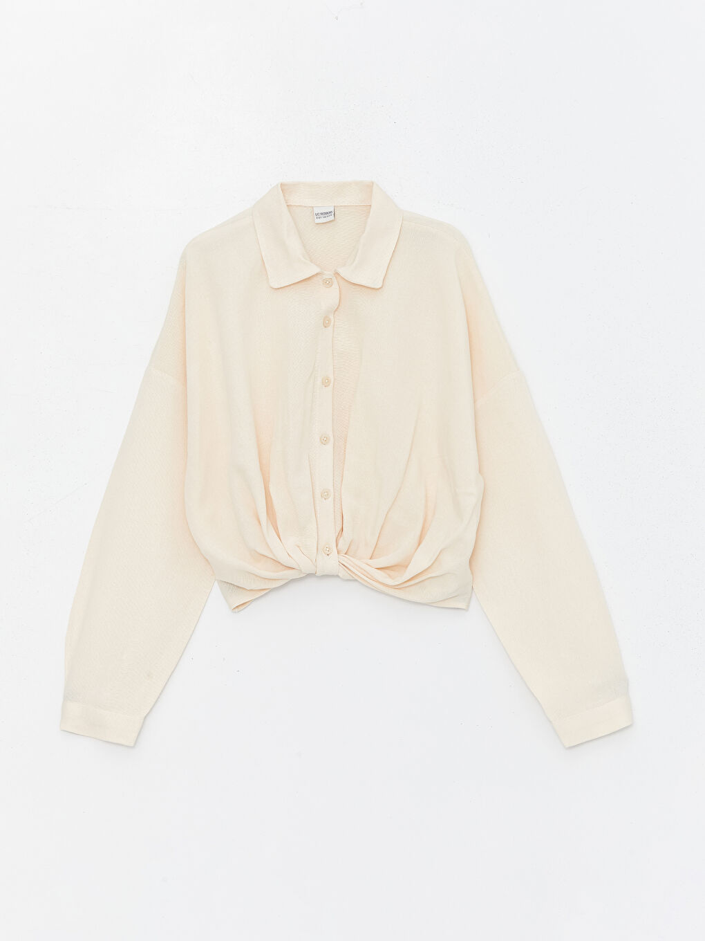 Linen Blend Girl's Crop Shirt -S4FH54Z4-FQN