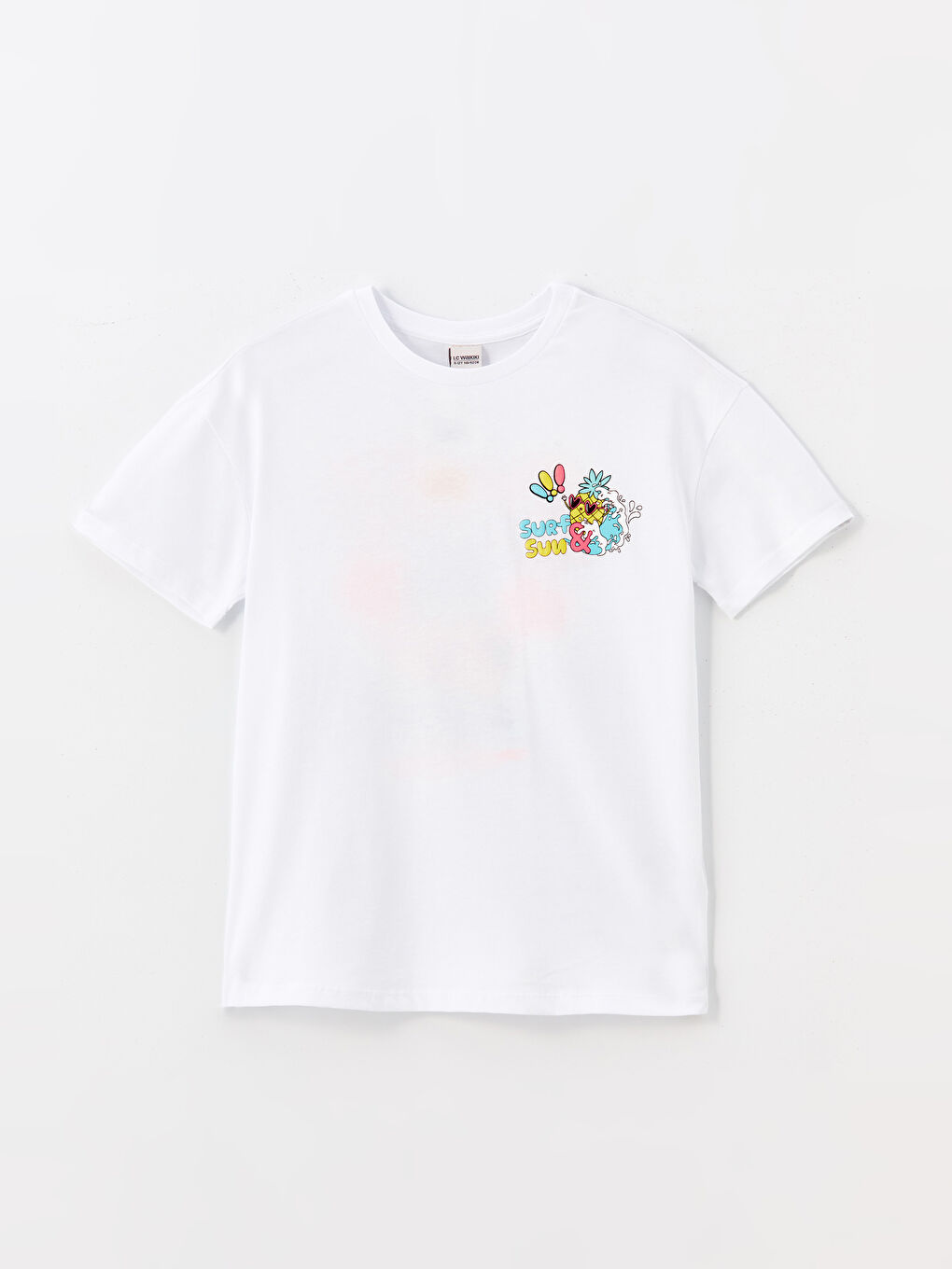 Crew Neck Printed Short Sleeve Girl T-shirt -S4FH72Z4-Q6K