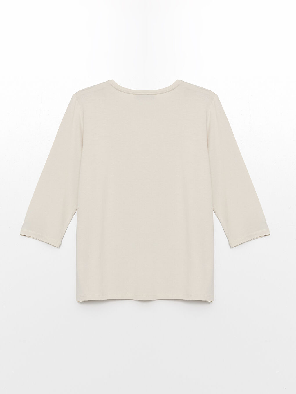 Beyaz Bisiklet Yaka Çiçekli Kadın Bluz-6