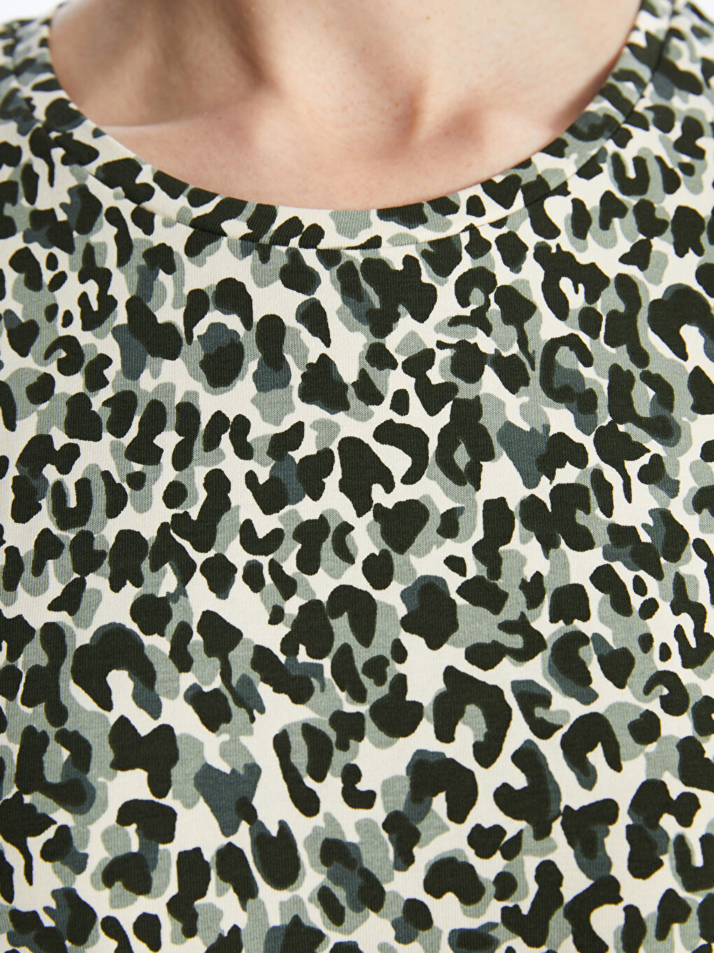 Crew Neck Patterned Women's Blouse -S4FH95Z8-LQA
