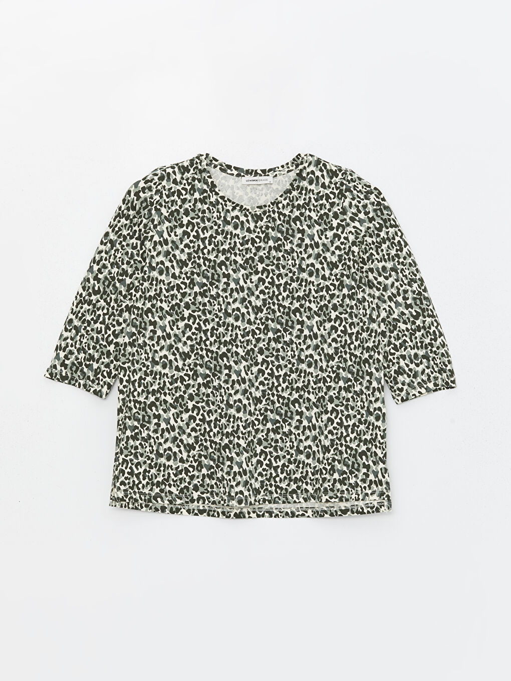 Crew Neck Patterned Women's Blouse -S4FH95Z8-LQA
