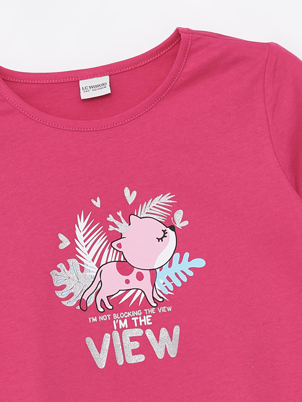 Crew Neck Printed Short Sleeve Girls' T-Shirt-1