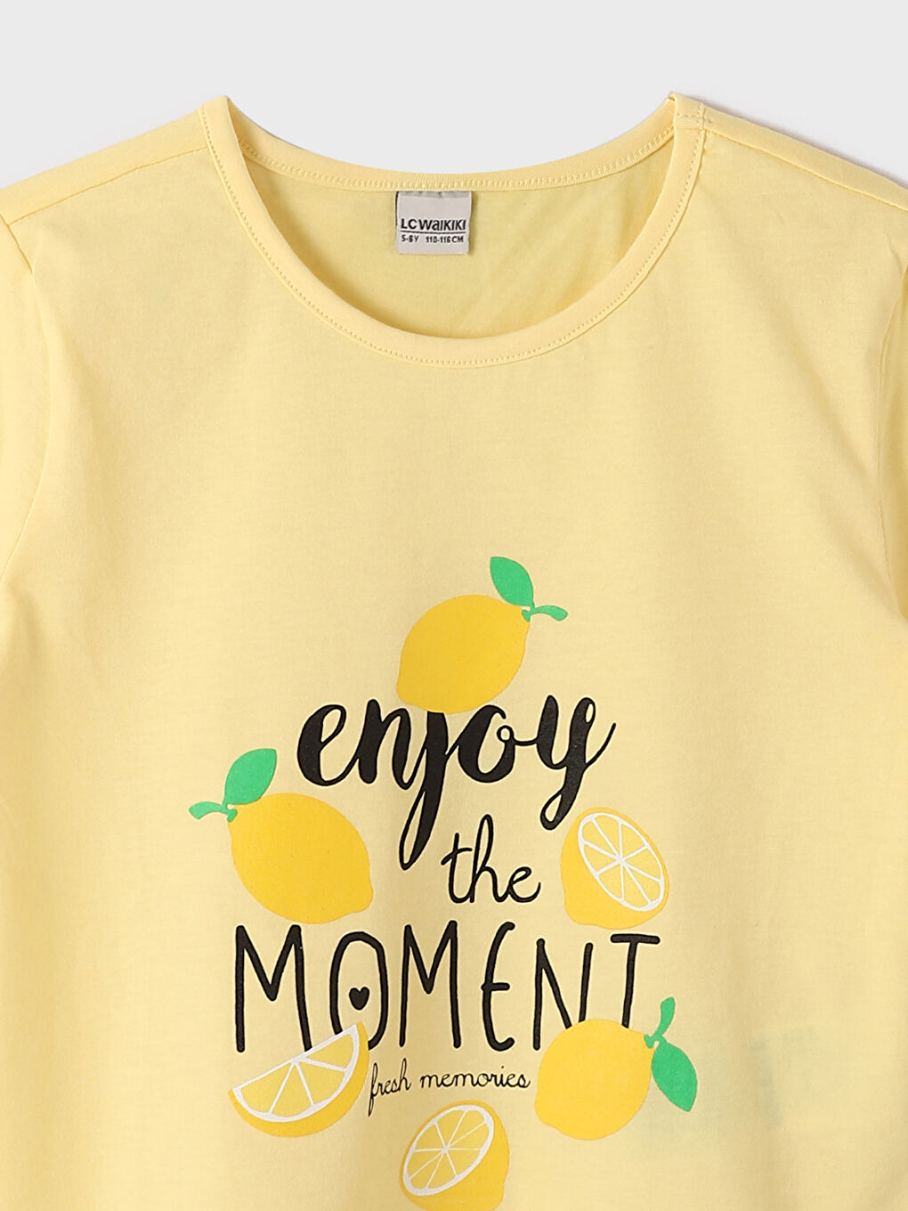 Crew Neck Printed Short Sleeve Girls' T-Shirt-2