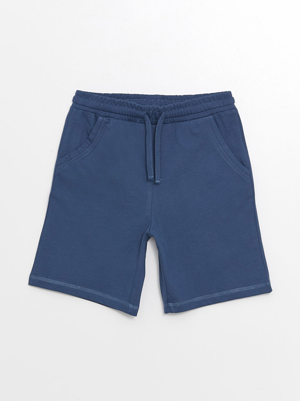 Lacivert Rahat Kalıp Beli Lastikli Erkek Çocuk Şort