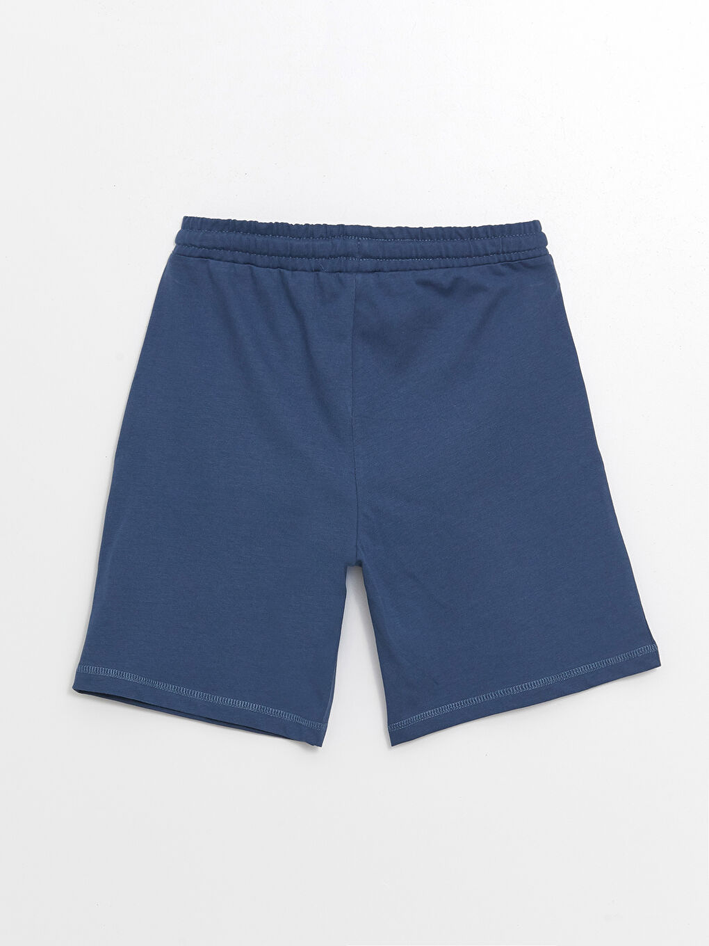 Lacivert Rahat Kalıp Beli Lastikli Erkek Çocuk Şort-1