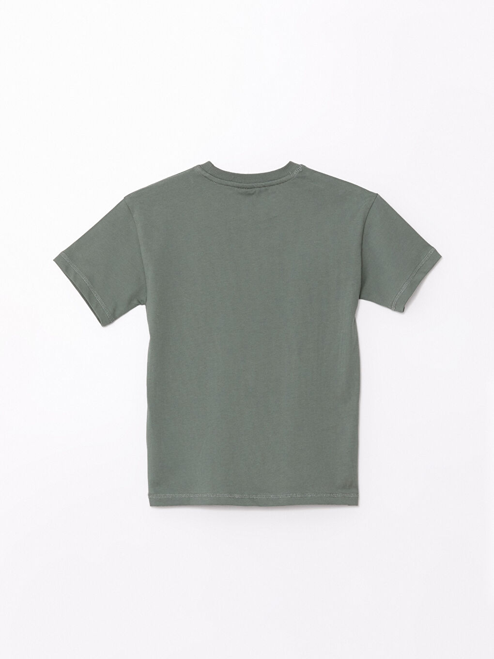 Yeşil Oversize Bisiklet Yaka Erkek Çocuk Tişört-2