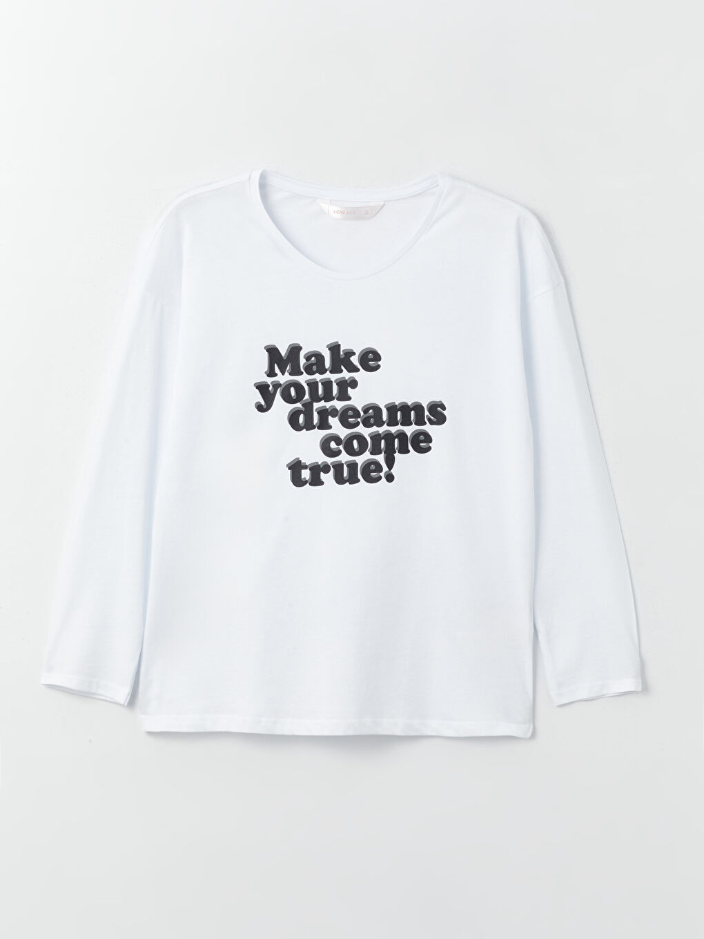Crew Neck Printed Long Sleeve Women's Pyjama Set -S4FJ03Z8-CVL