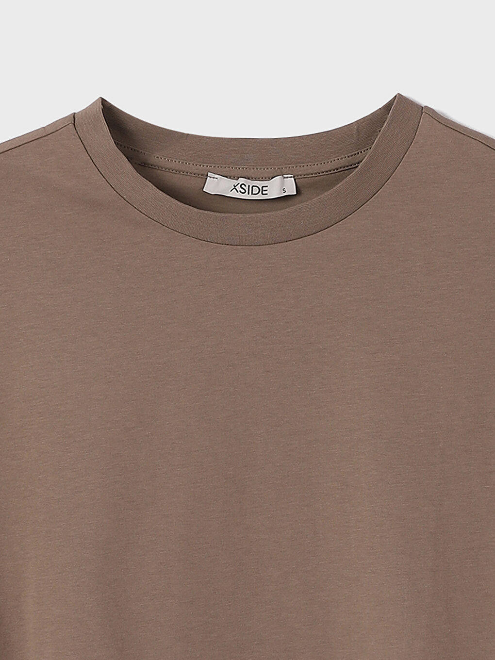 Crew Neck Plain Short Sleeve Women's Crop -S4FJ28Z8-Y0R