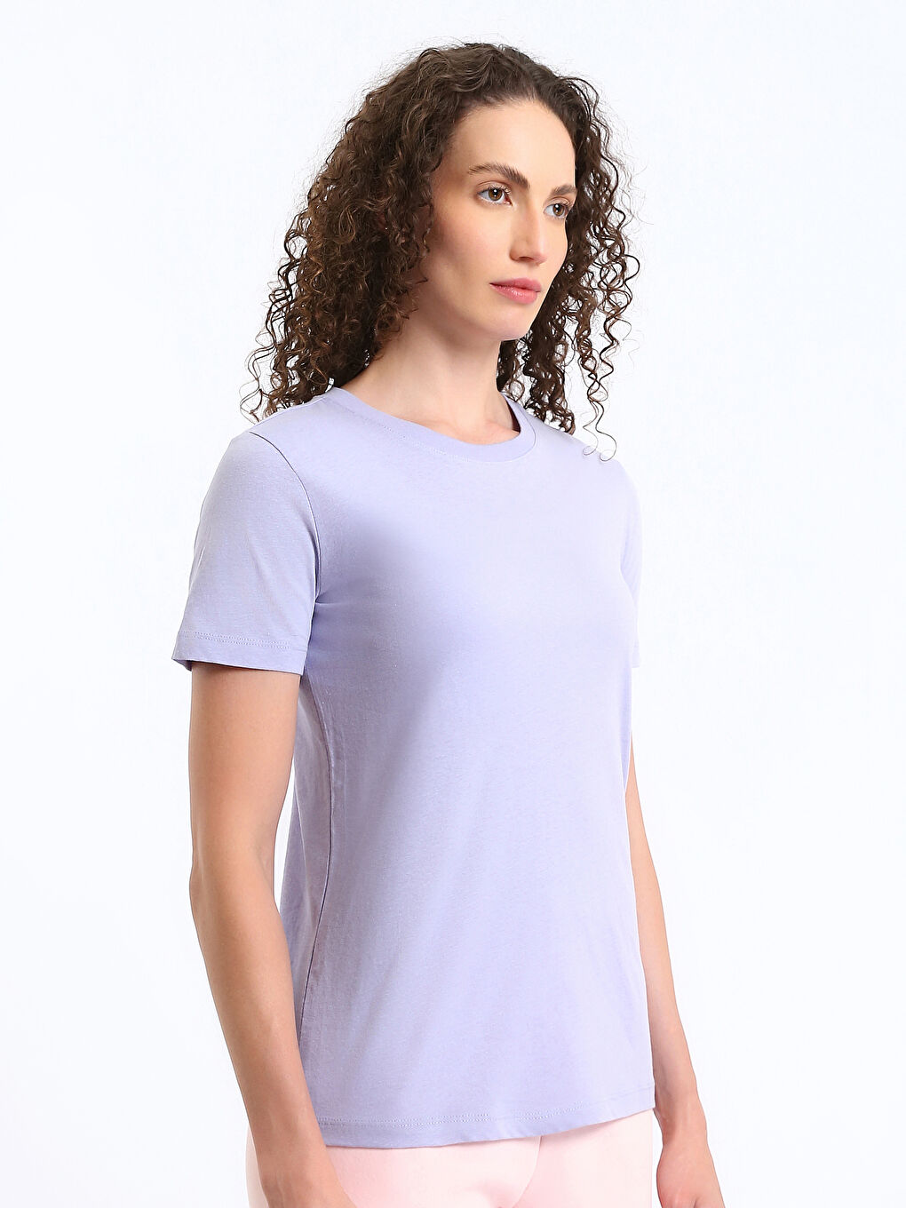 Okrugli izrez Jednostavna Kratki rukav Ženska Majica-6